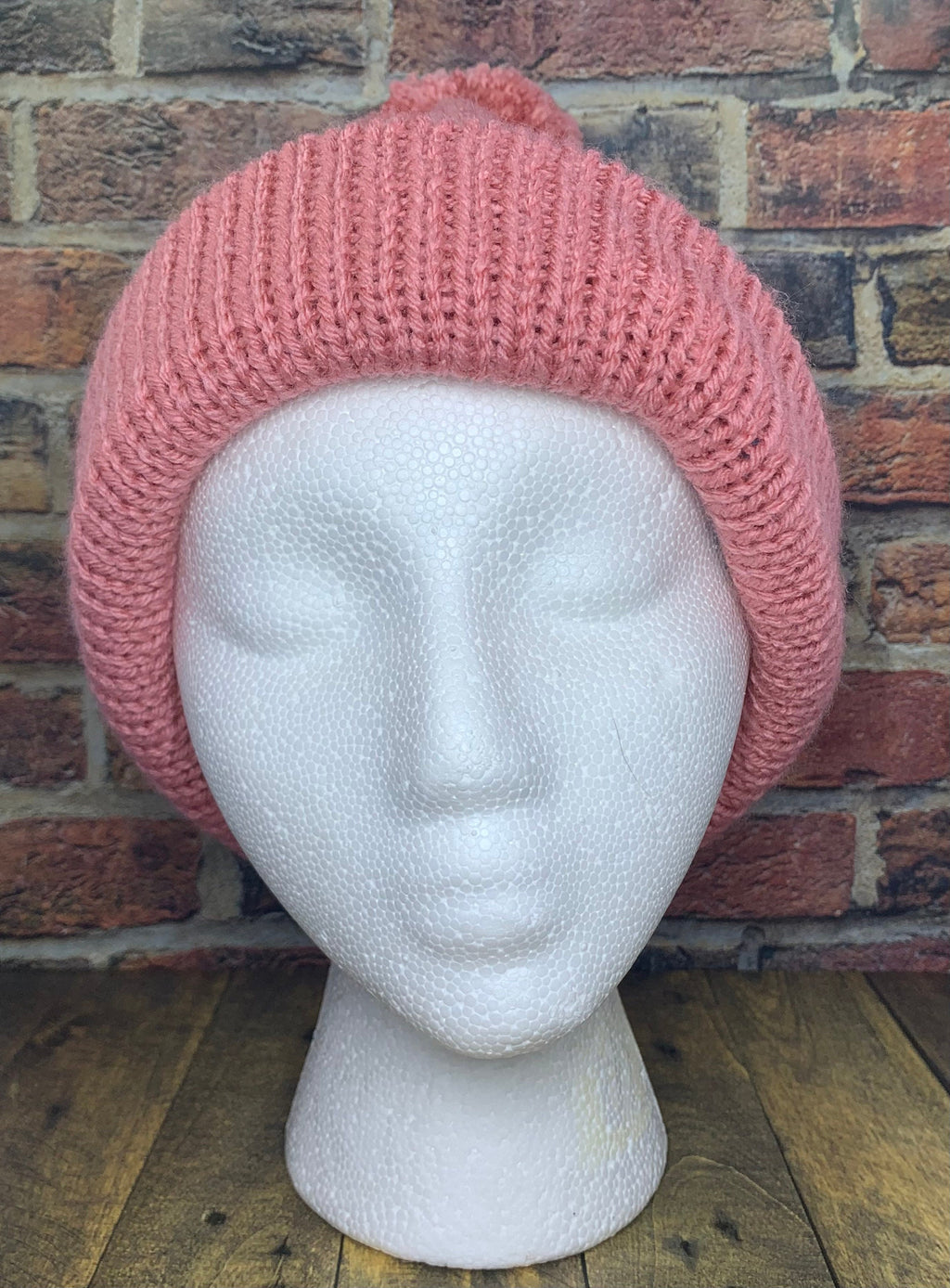 Pink and Bright Rainbow Knit Hat