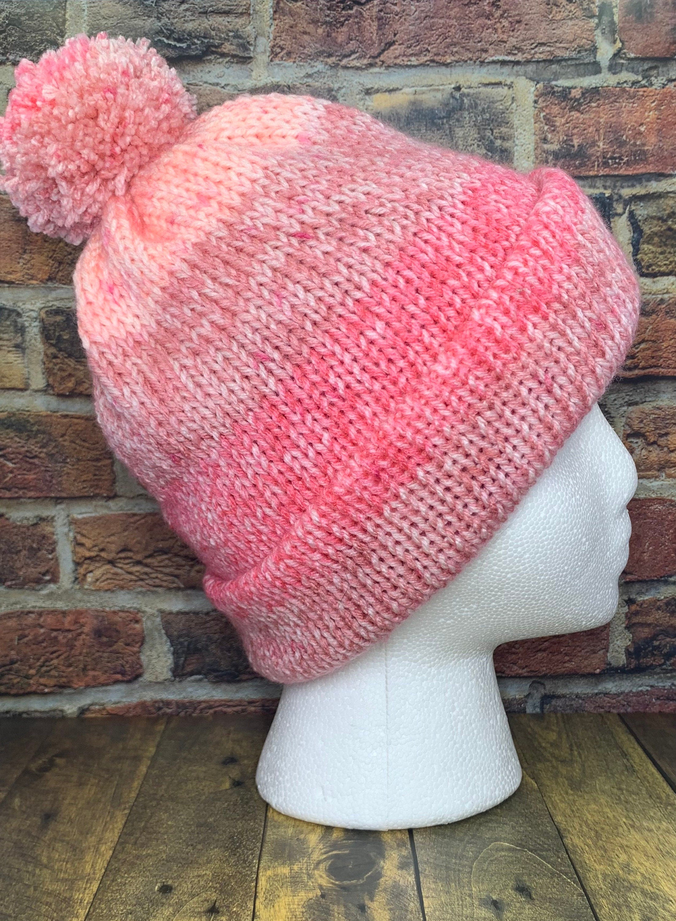 Pink Ombre Knit Hat