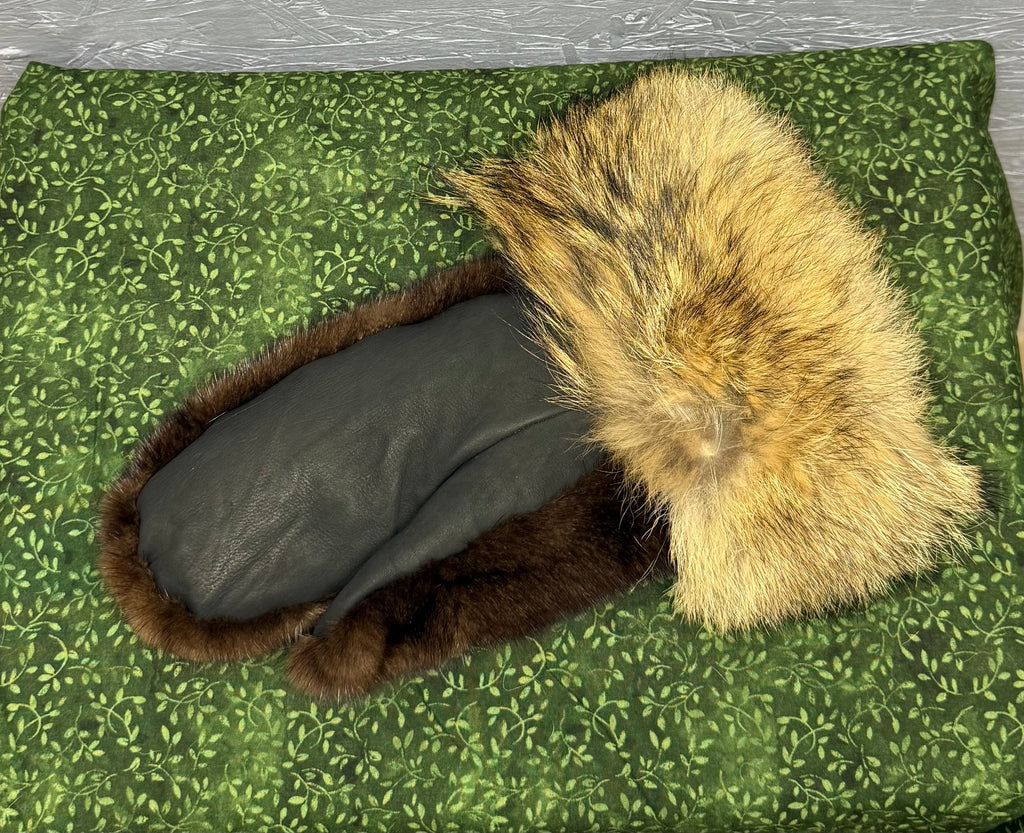Mink and Coyote Mittens