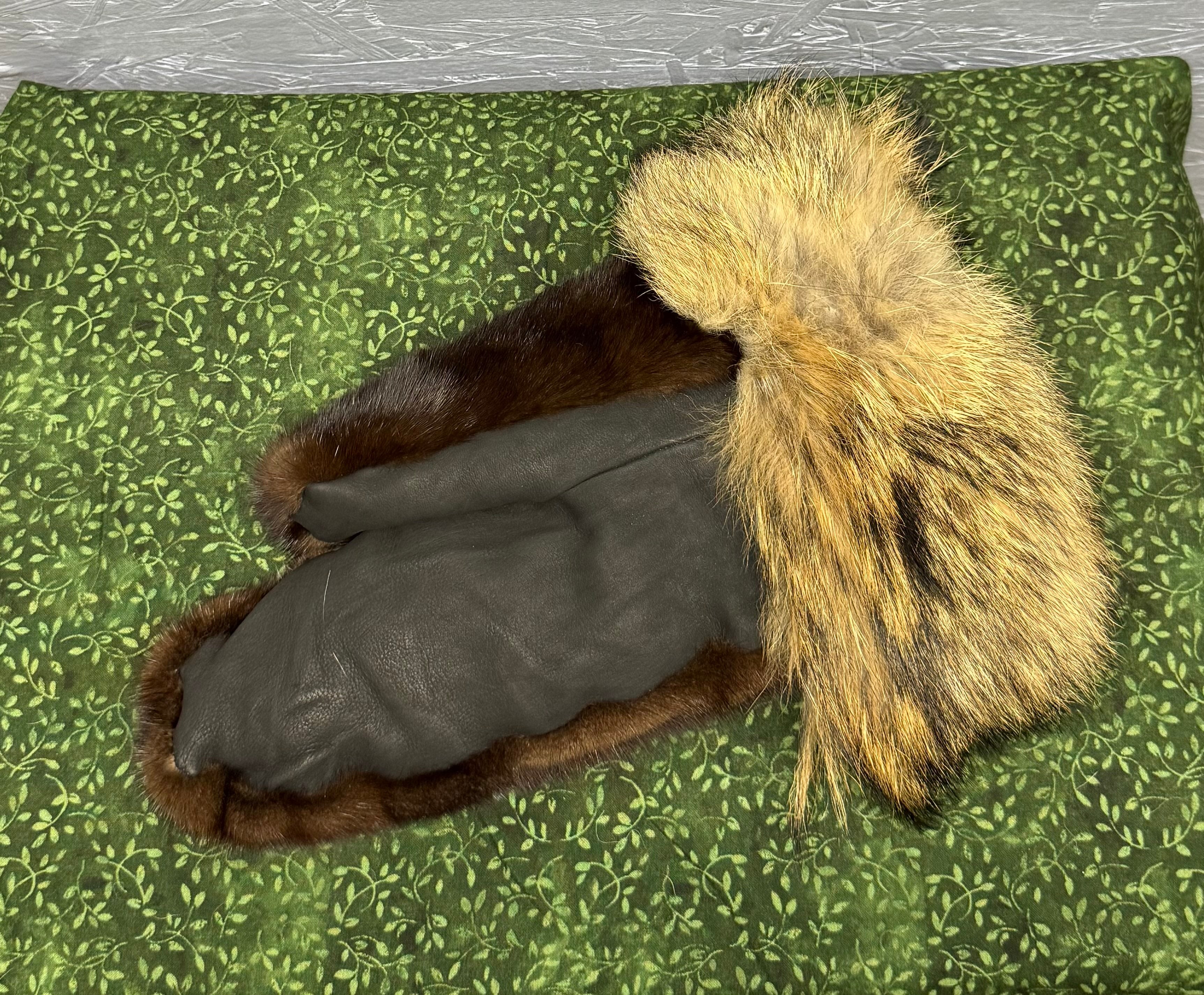 Mink and Coyote Mittens
