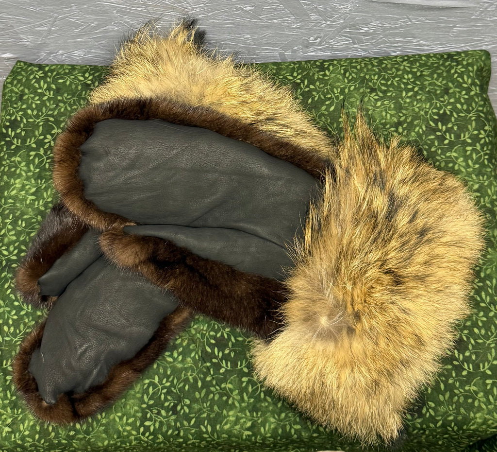 Mink and Coyote Mittens