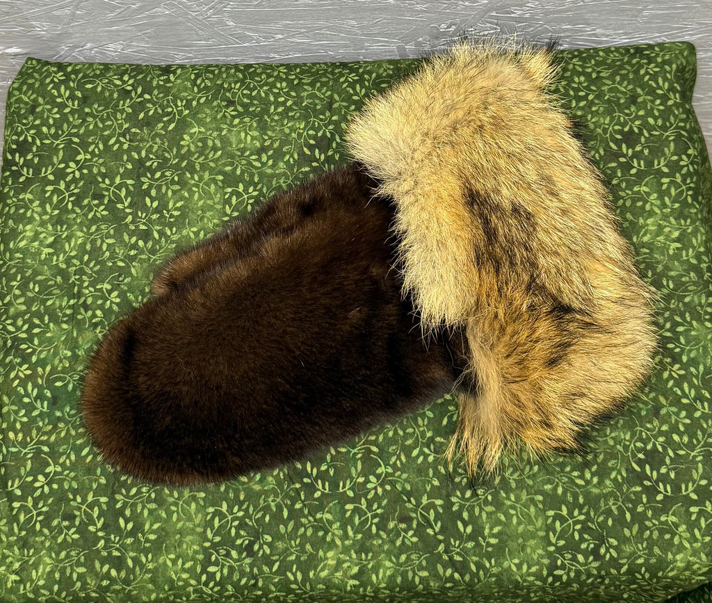 Mink and Coyote Mittens