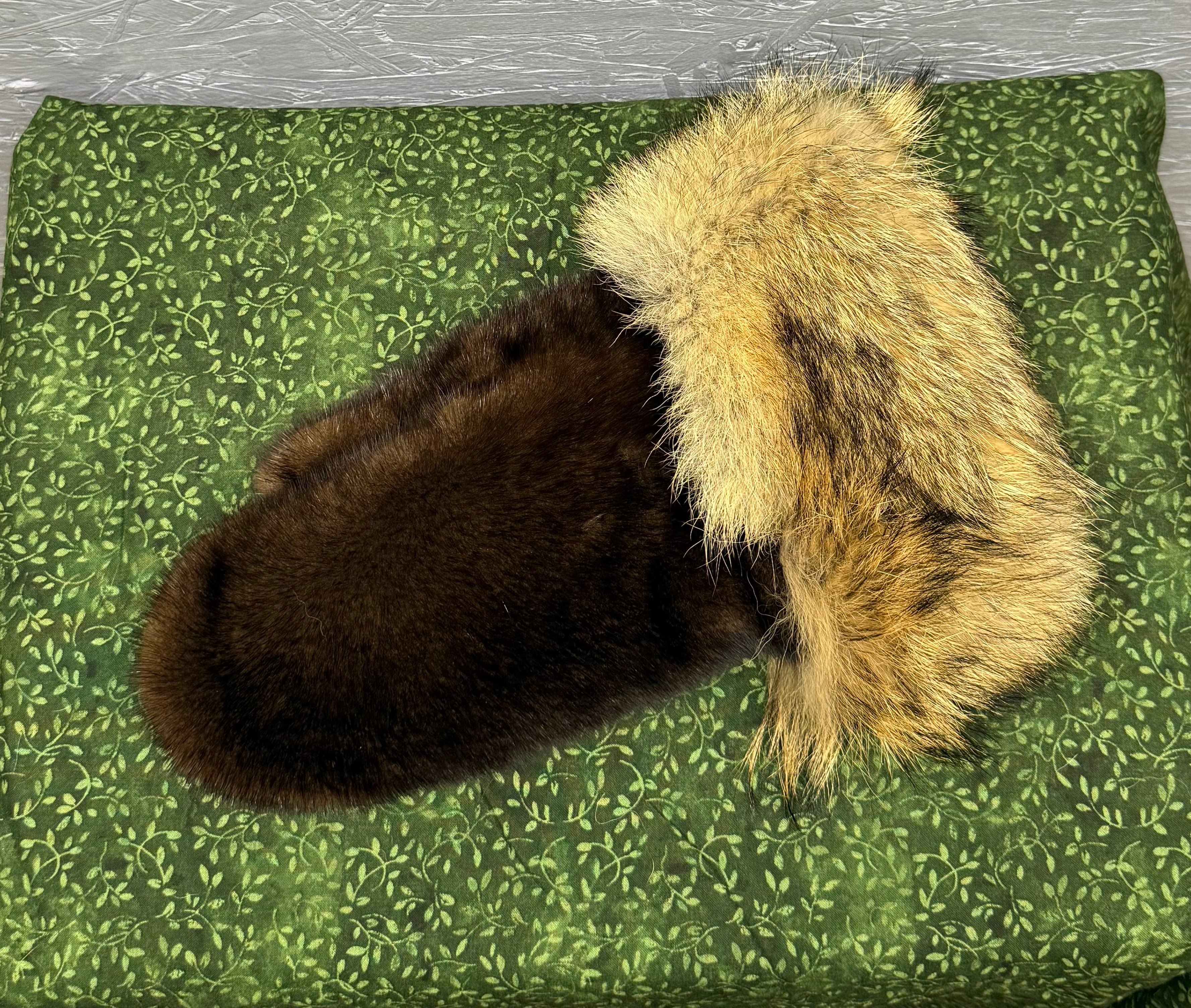 Mink and Coyote Mittens