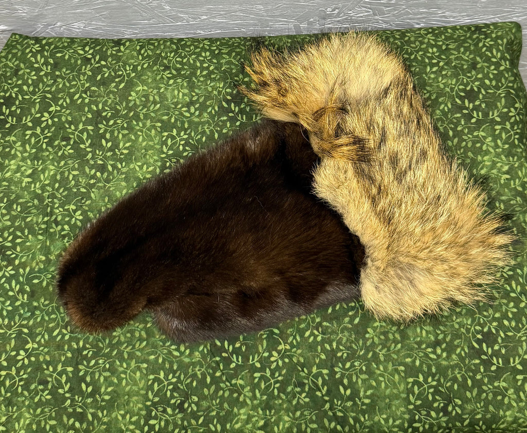 Mink and Coyote Mittens