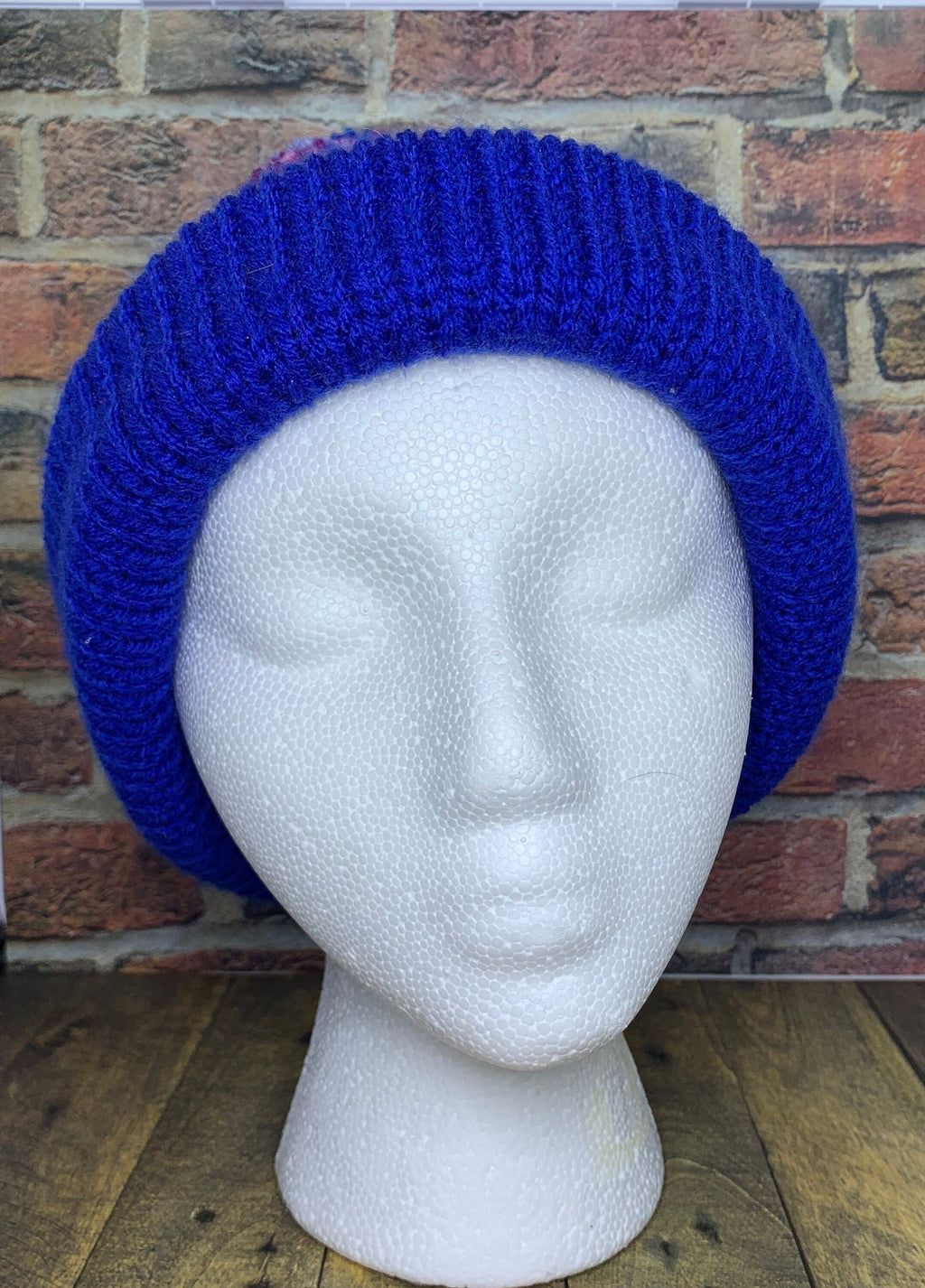Blue and Purple Knit Hat