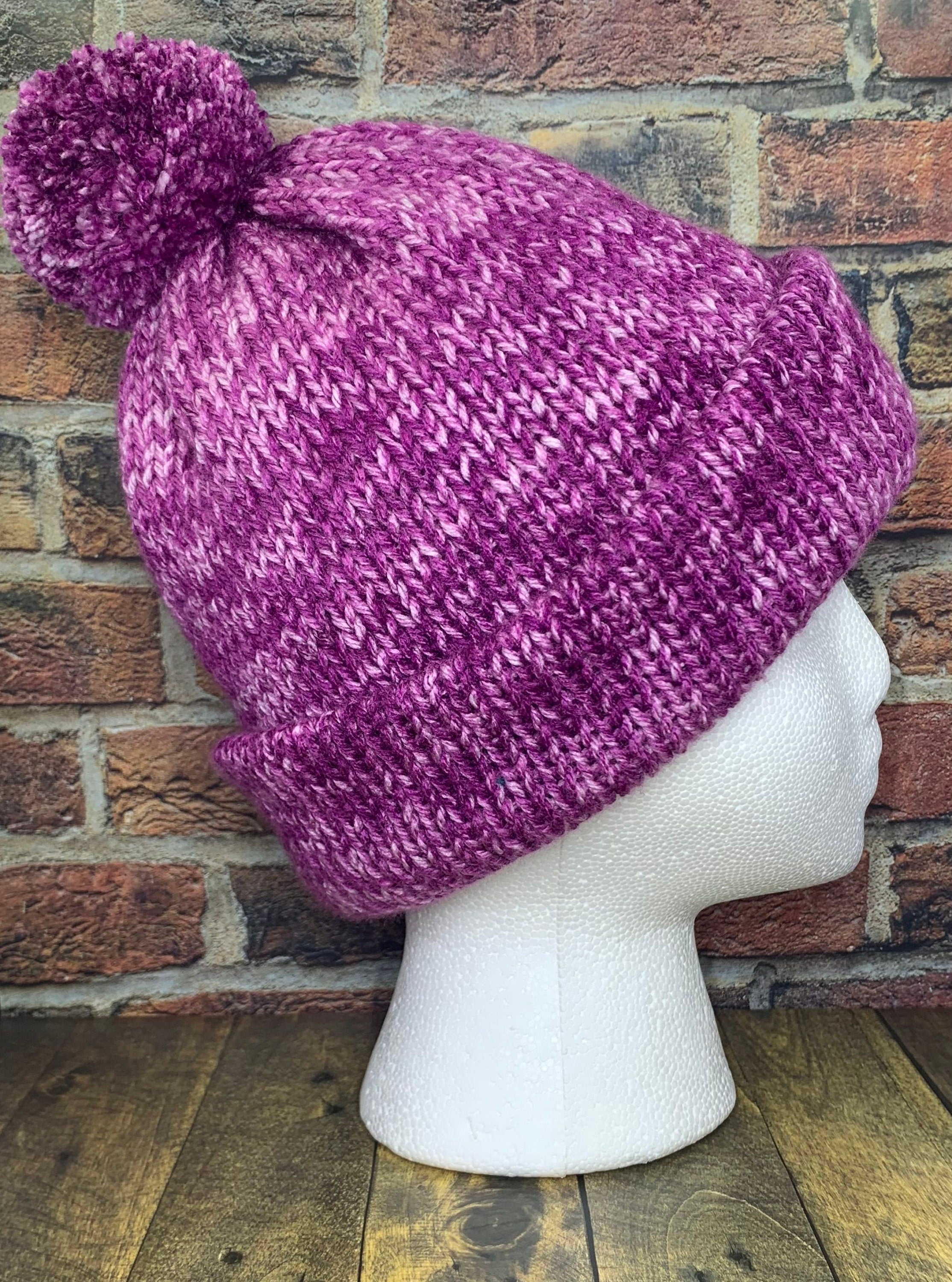 Purple Ombre Knit Hat