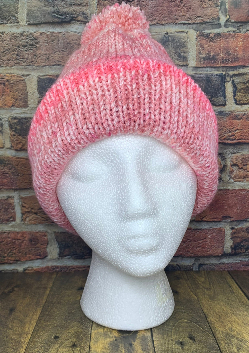 Pink Ombre Knit Hat