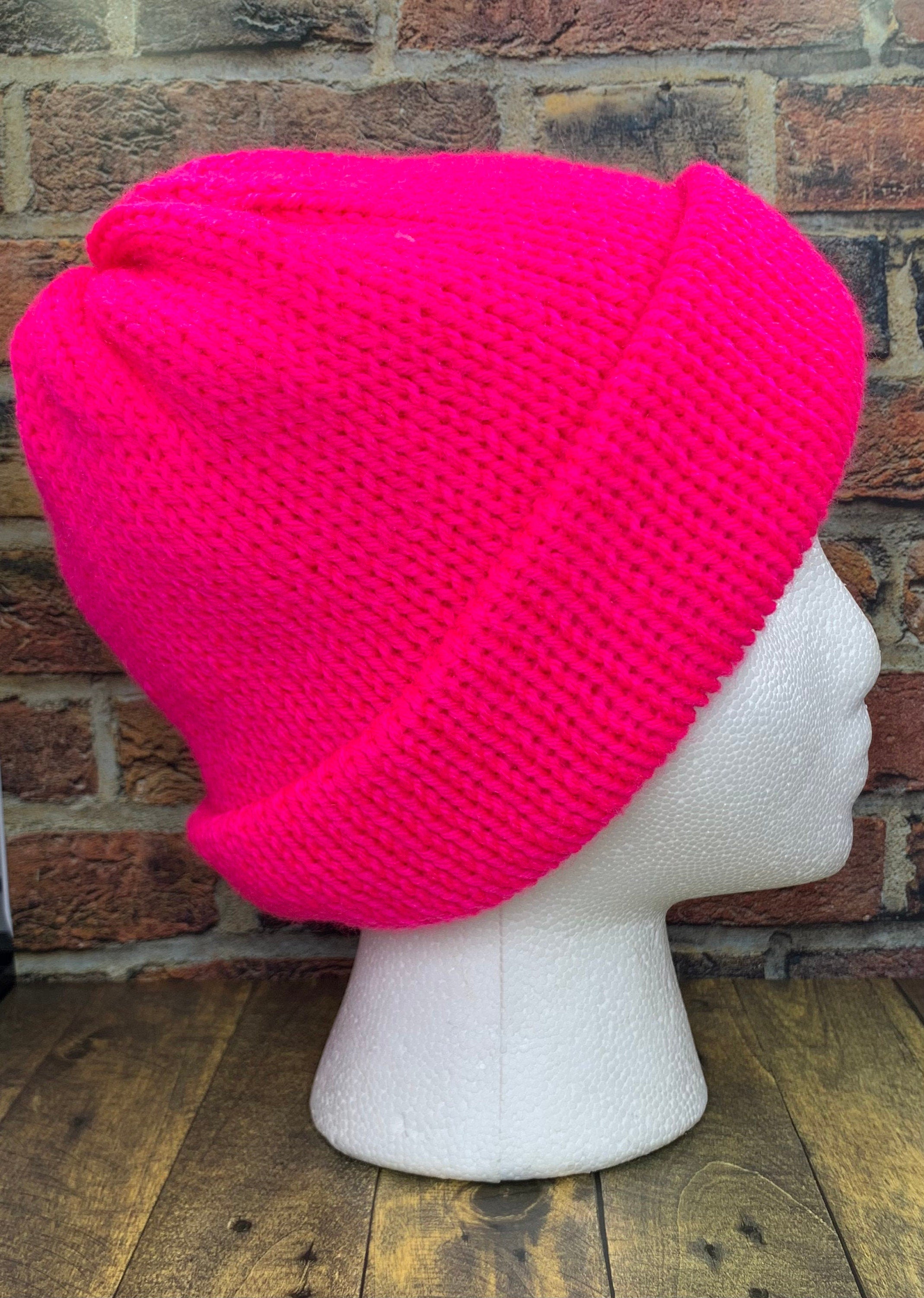 Hot Pink Knit Hat