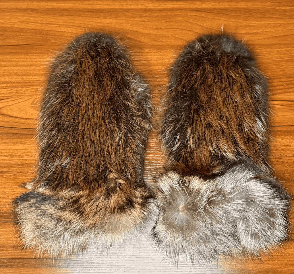Beaver and Raccoon Mittens - L