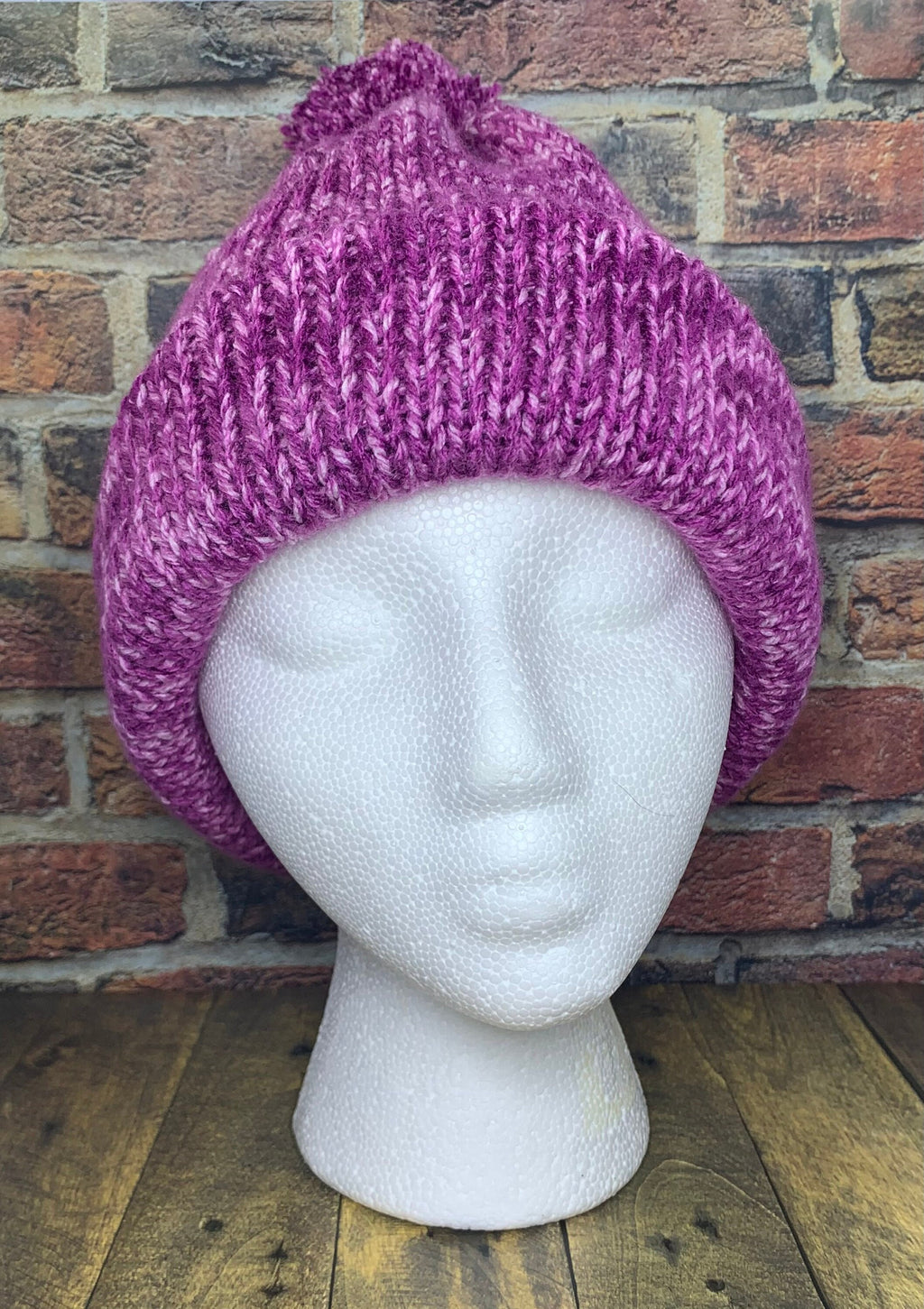 Purple Ombre Knit Hat