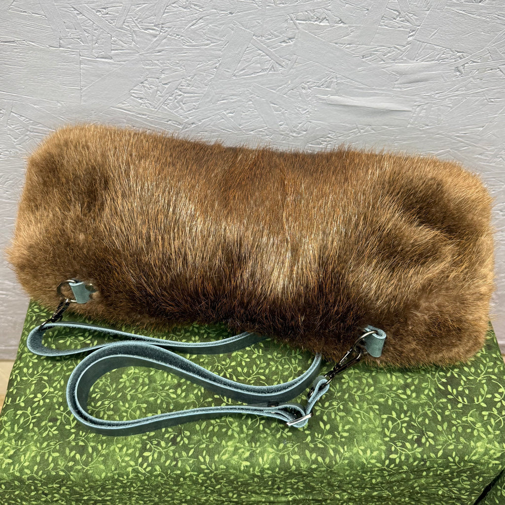 Beaver Hand Muff with Hardware - Large