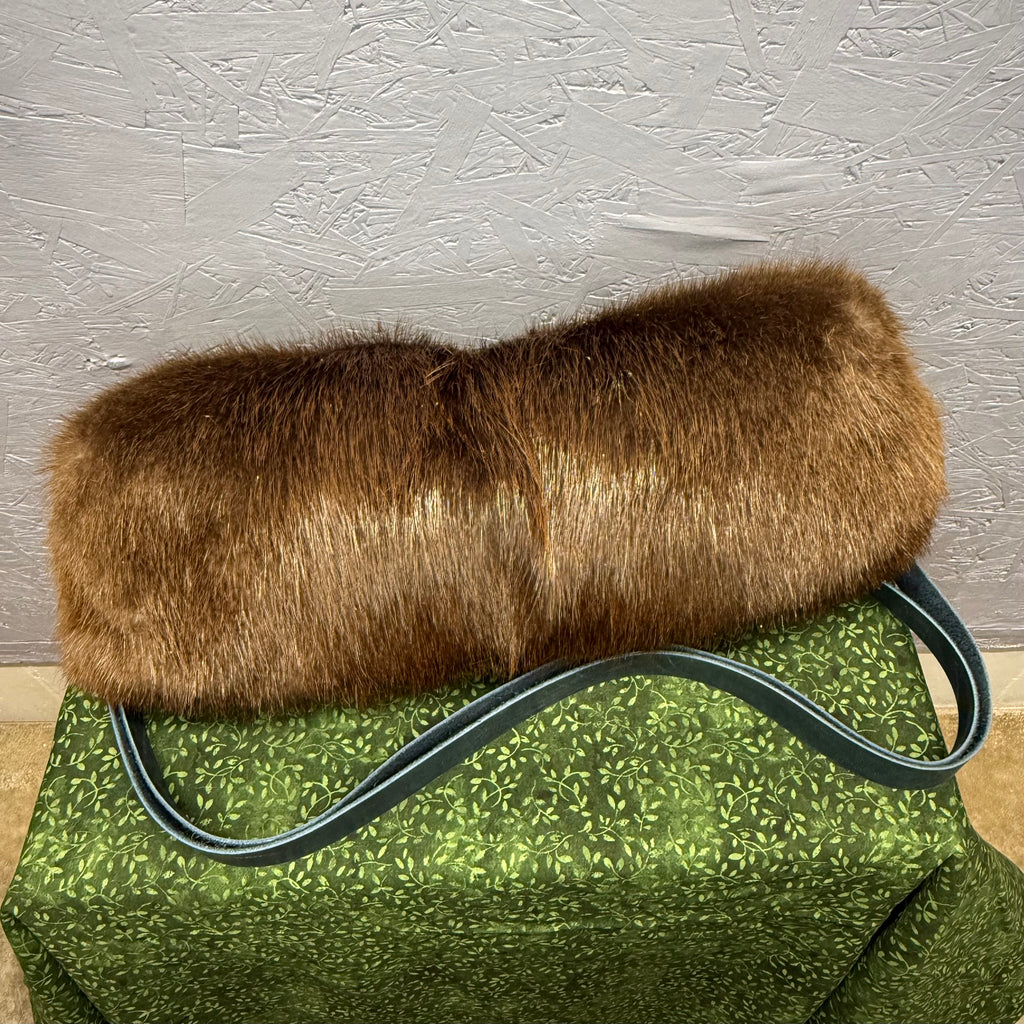Beaver Hand Muff with Hardware - Large