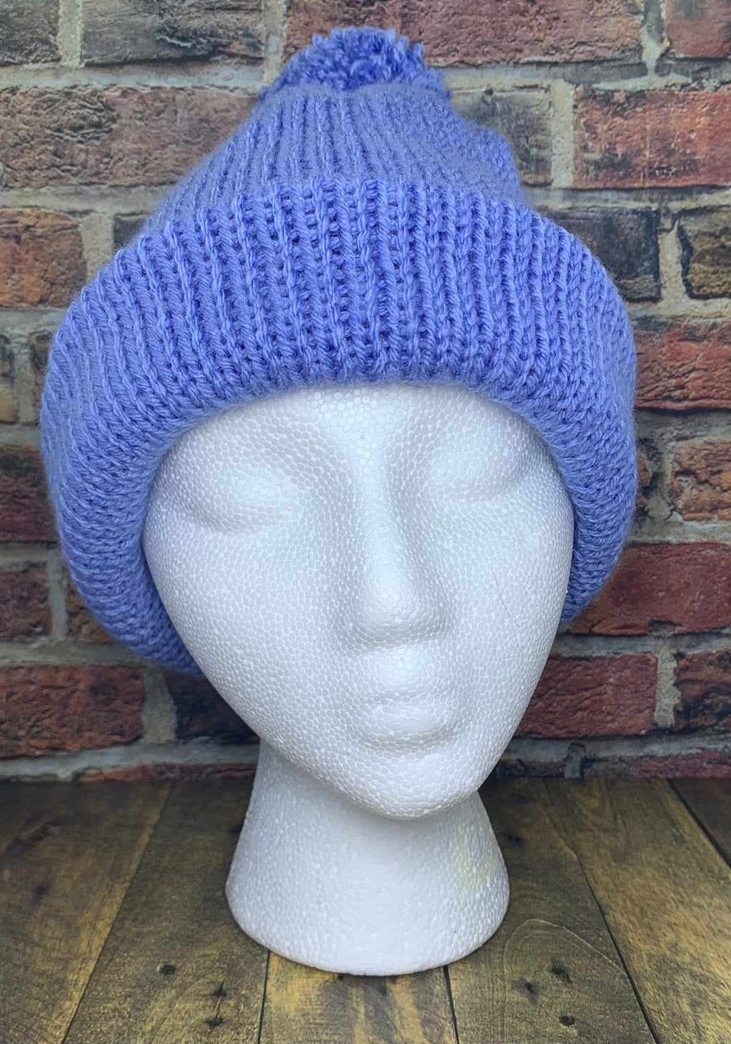 Blue and Wildflower Knit Hat