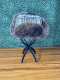 Green Plaid Beaver Bomber Hat