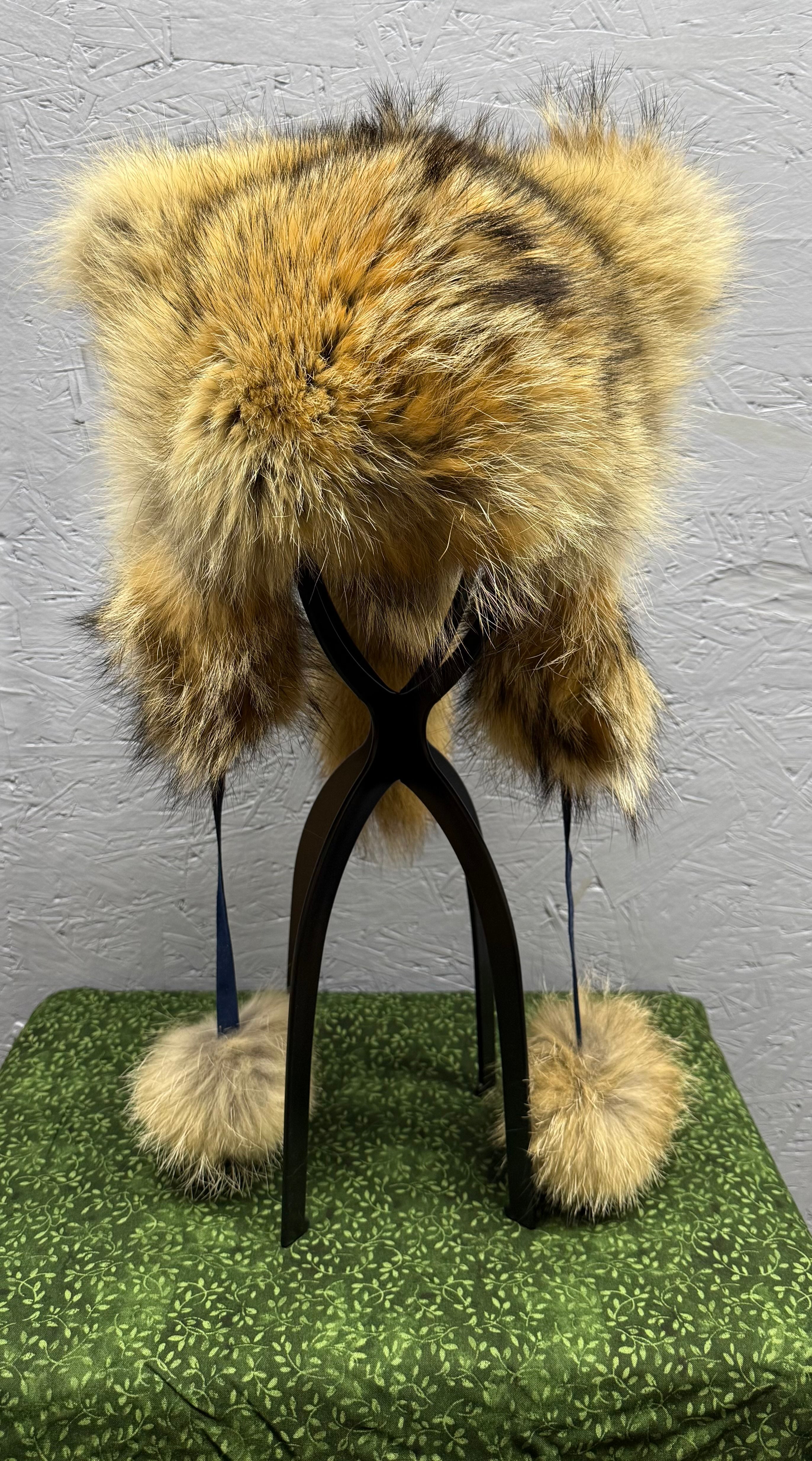 Coyote Adjustable Fur Ear Hat