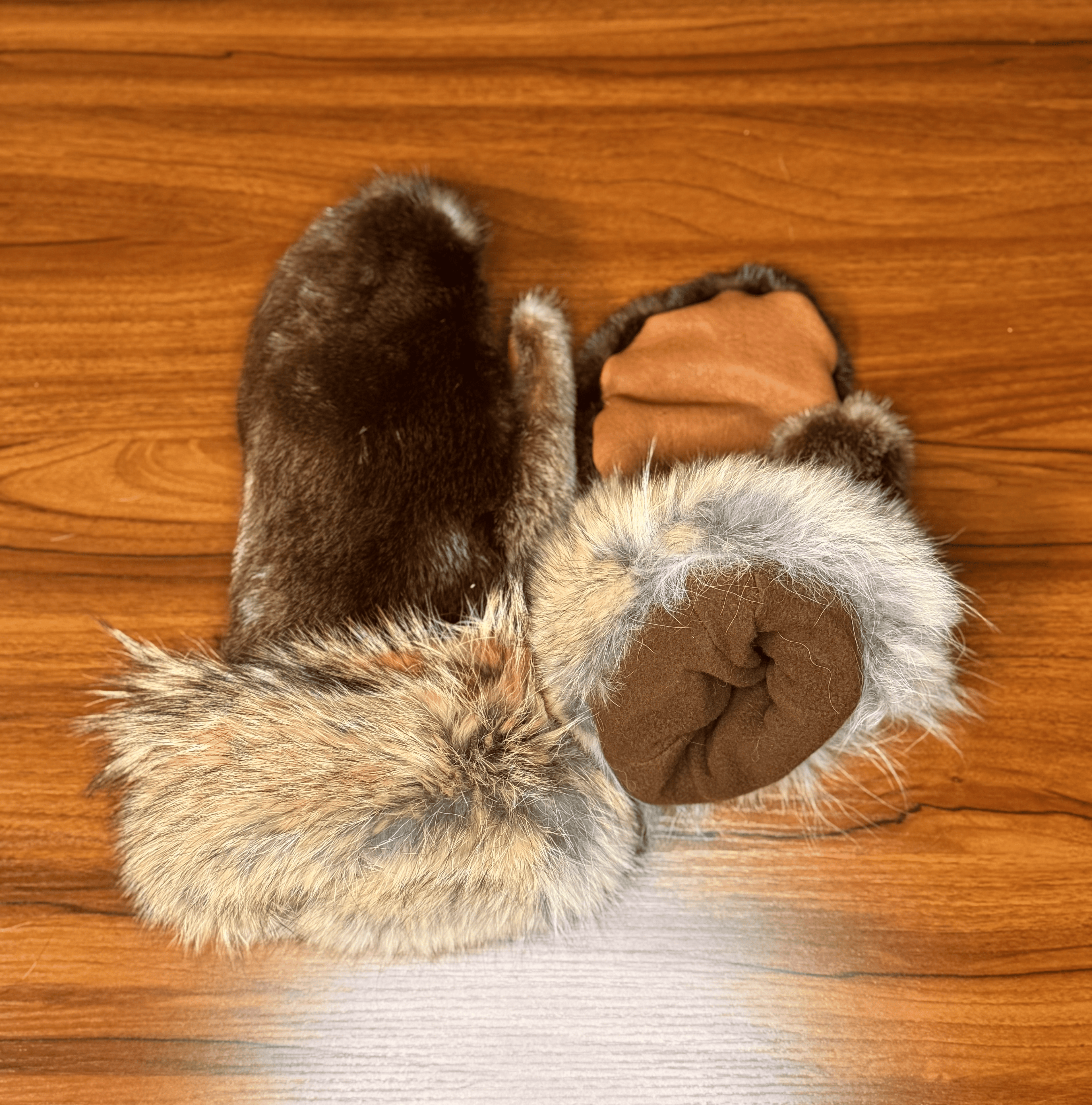 Otter and Coyote Mittens - M