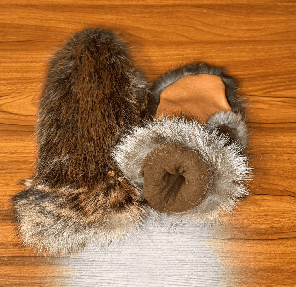 Beaver and Raccoon Mittens - L