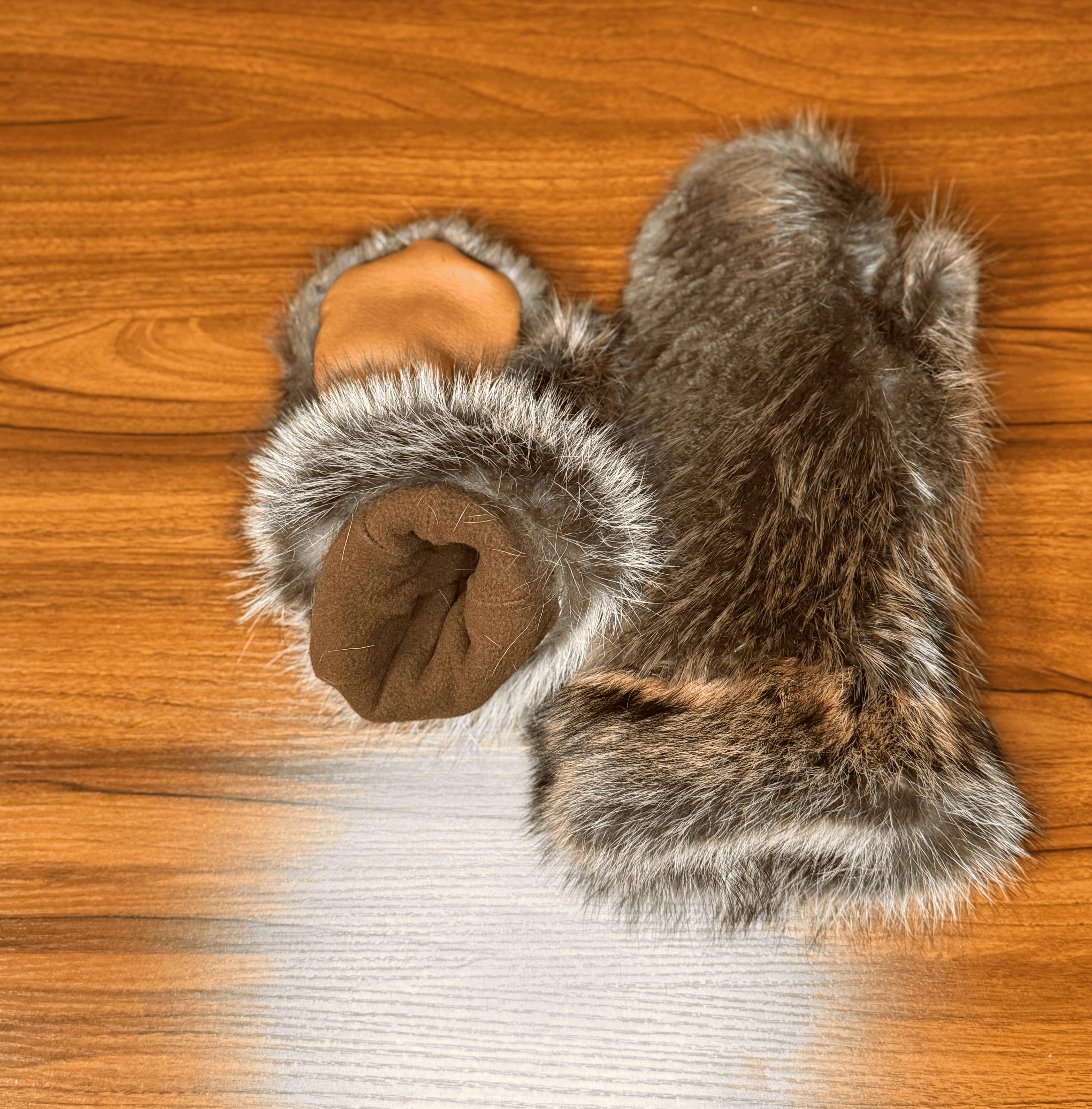 Beaver and Raccoon Mittens - M