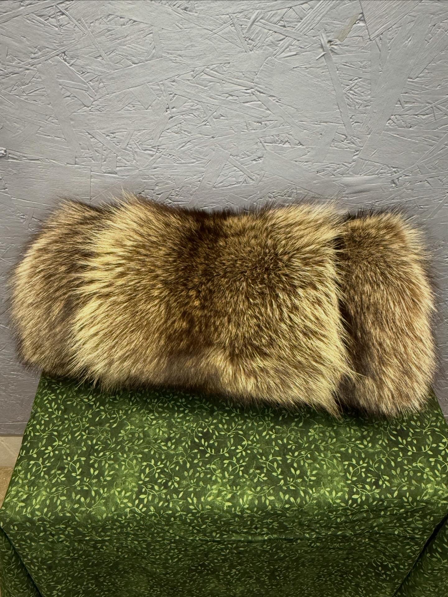 Raccoon Hand Muff with Hardware - Large