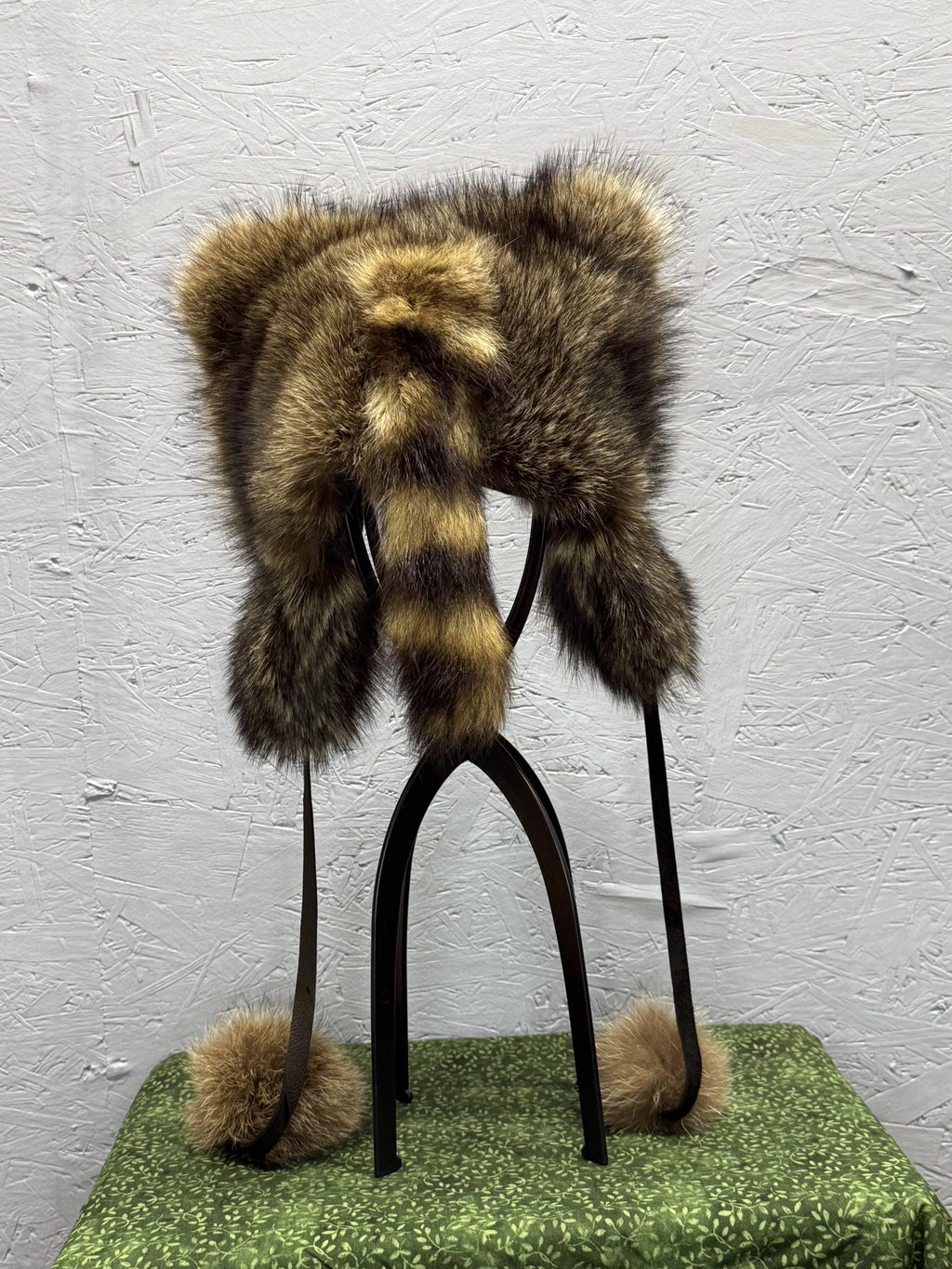 Raccoon Fur Ear Hat