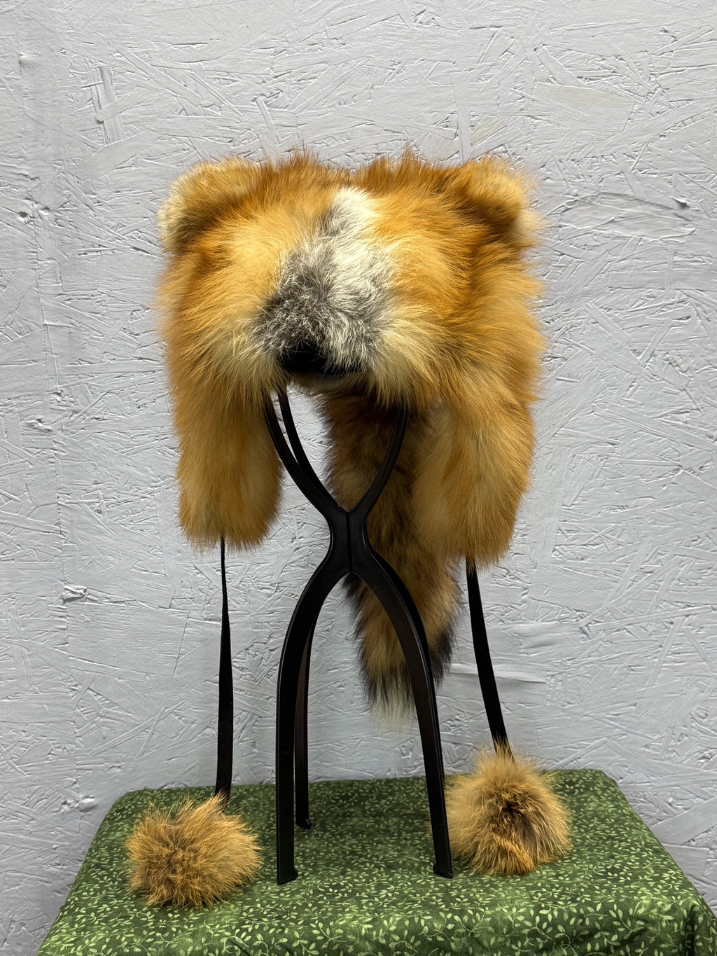 Red Fox Fur Ear Hat