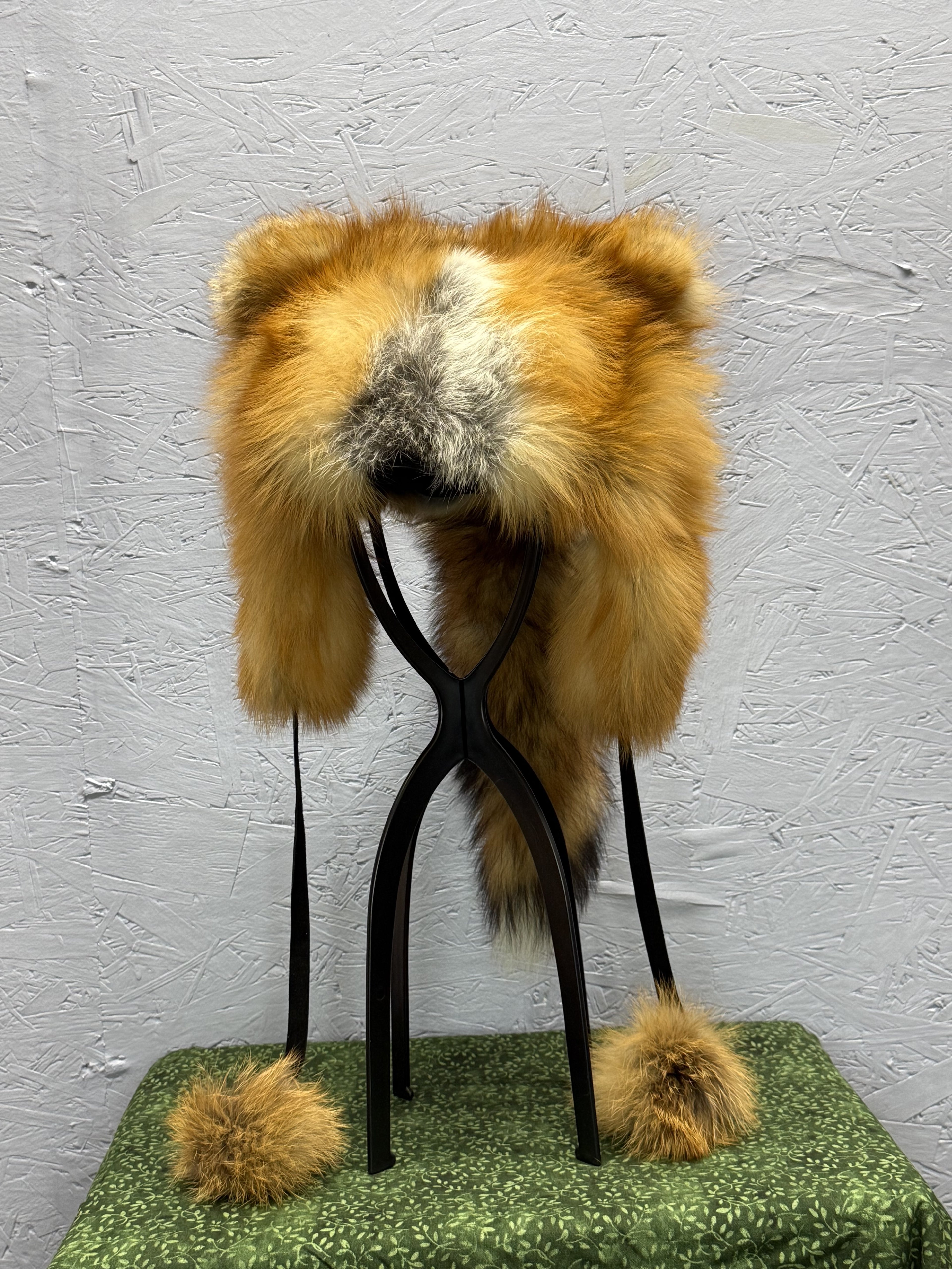 Red Fox Fur Ear Hat