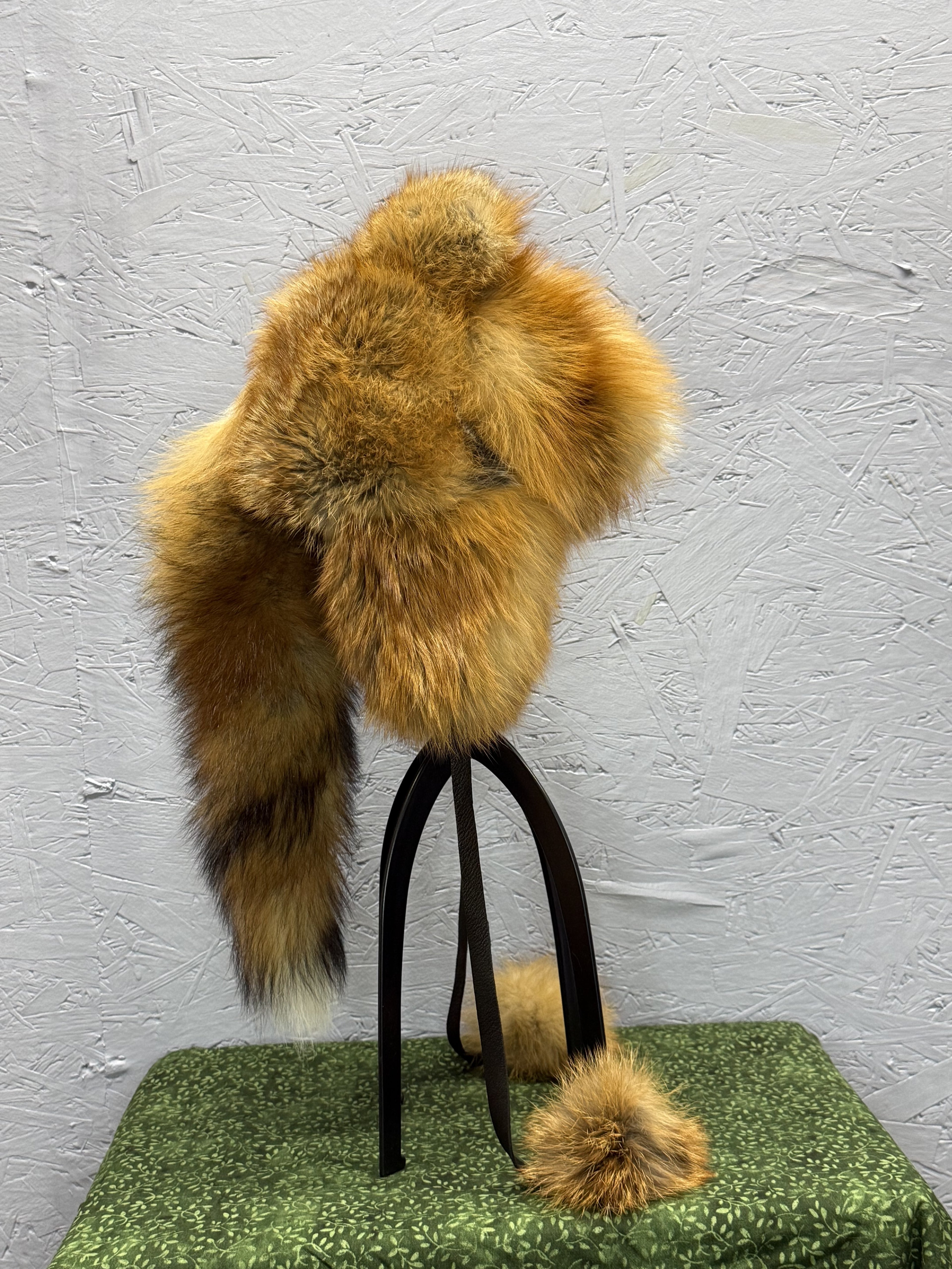 Red Fox Fur Ear Hat
