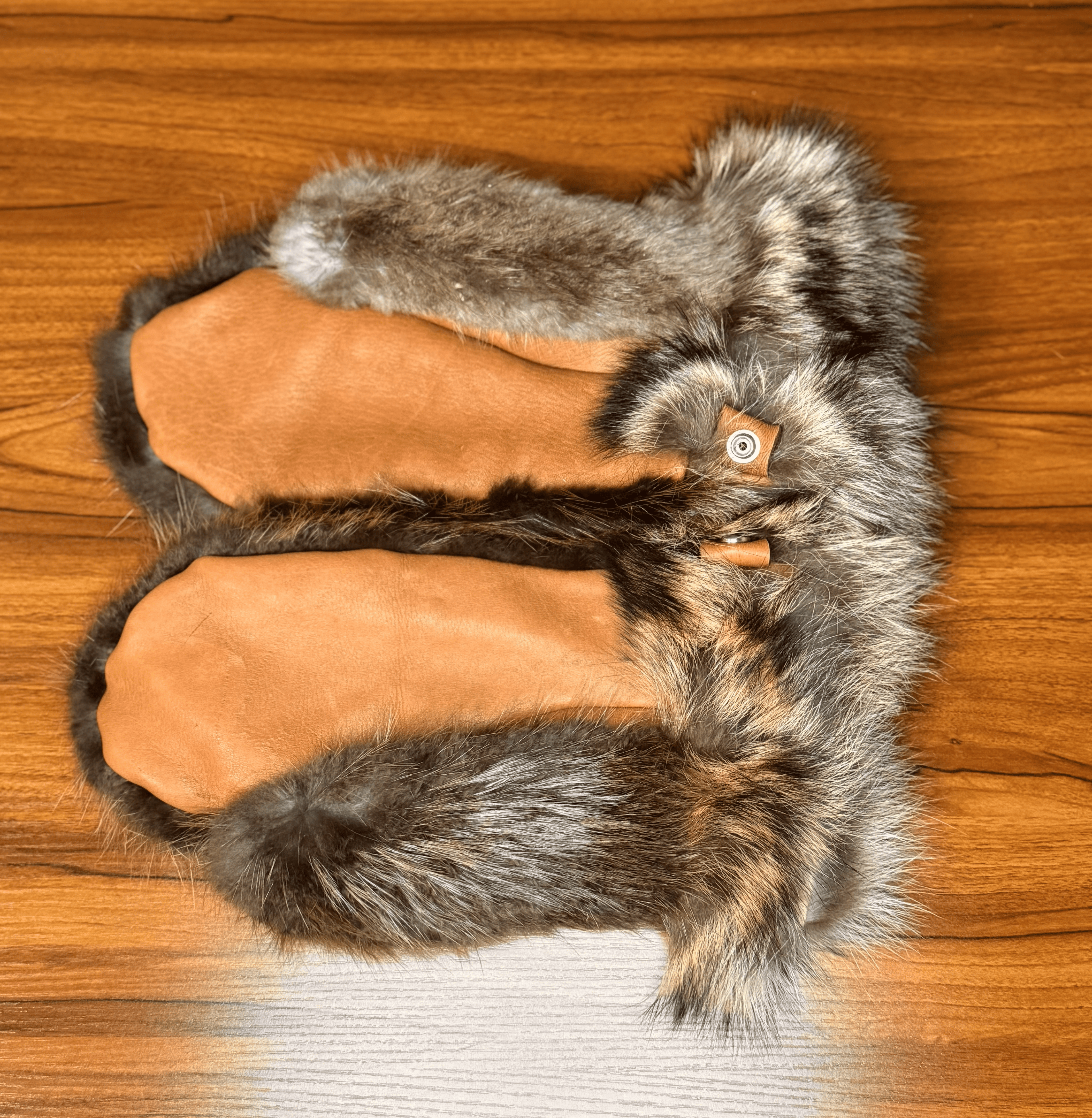 Beaver and Raccoon Mittens - L